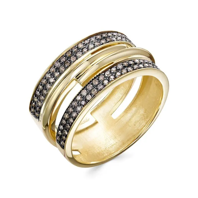 Кольцо декоративное из желтого золота