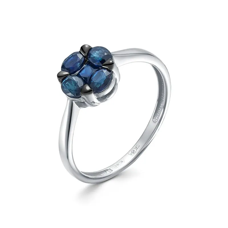 Кольцо декоративное из белого золота