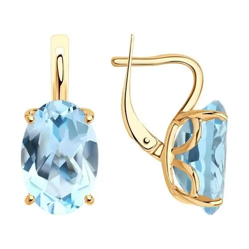 Серьги с английским замком из красного золота