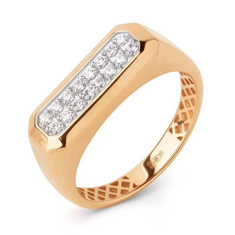 Кольцо декоративное из красного золота