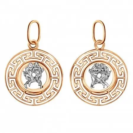 Подвеска знак зодиака из красного золота