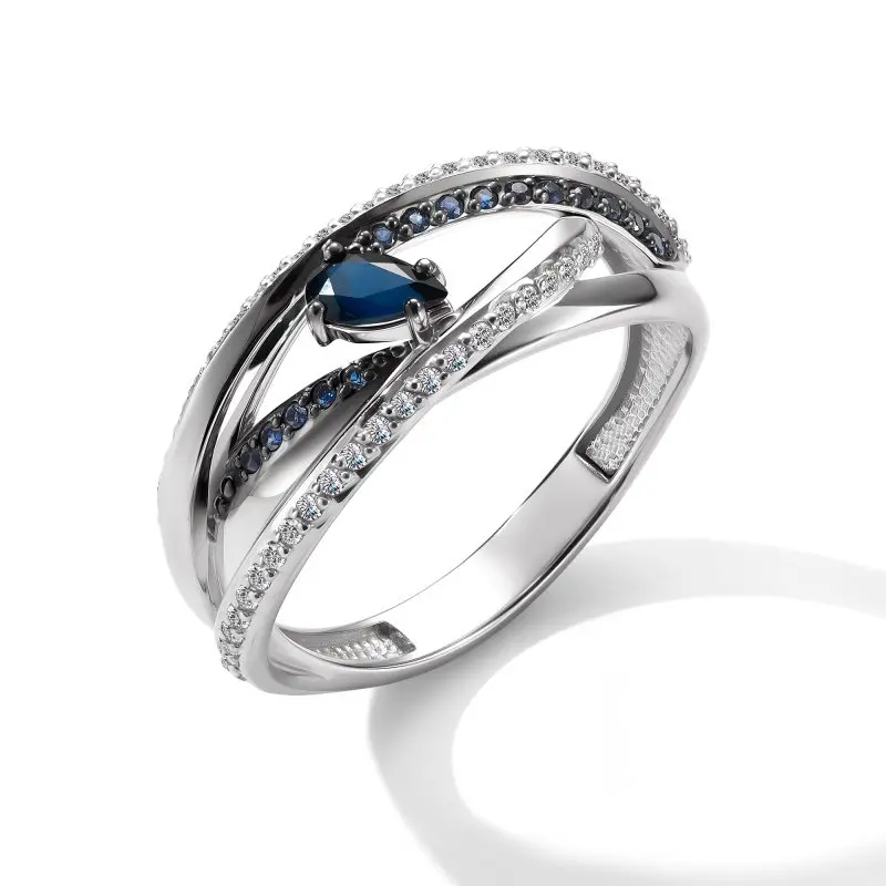 Кольцо декоративное из белого золота