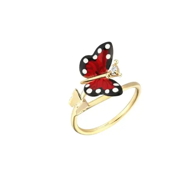 Кольцо декоративное из желтого золота