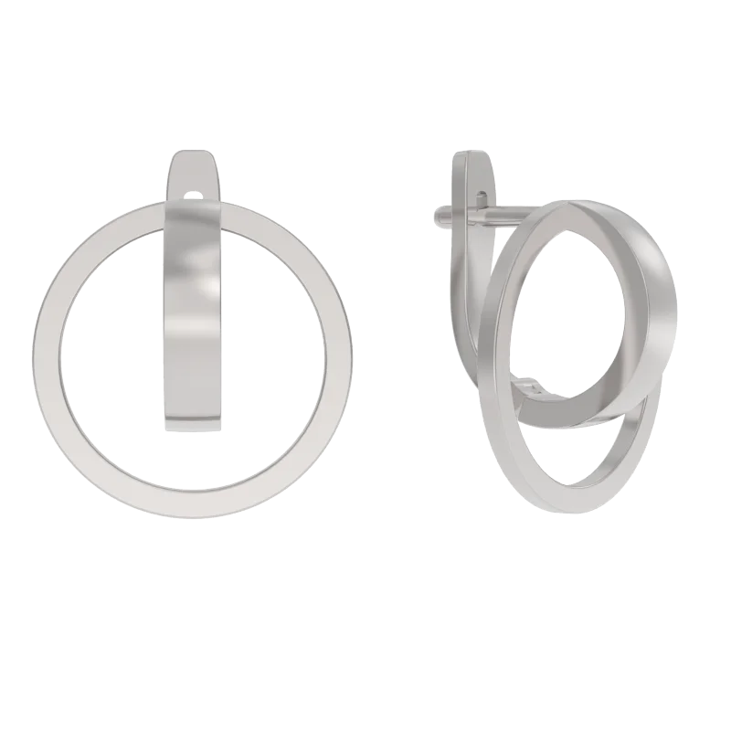 Серьги с английским замком из серебра