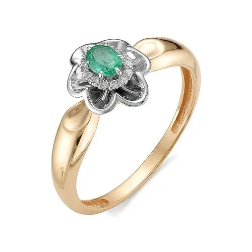 Кольцо декоративное из комбинированного золота