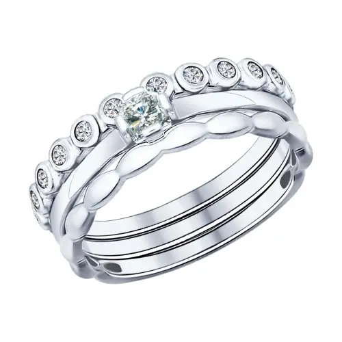 Кольцо декоративное из серебра