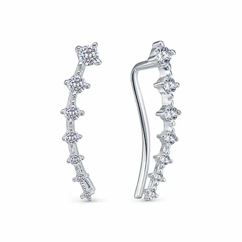 Серьги зажимы из серебра