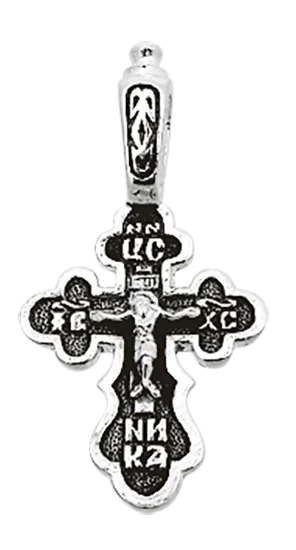 Подвеска крест из серебра