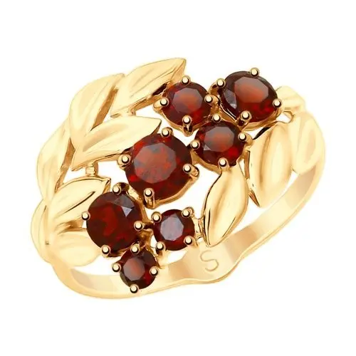 Кольцо декоративное из красного золота