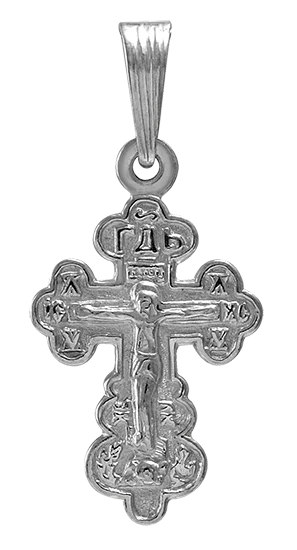 Подвеска крест из серебра