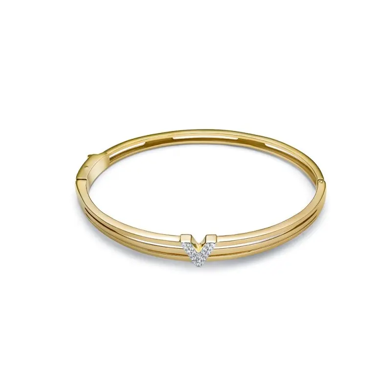 Браслет жесткий из желтого золота