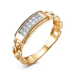 Кольцо декоративное из красного золота