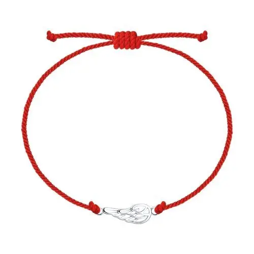 Браслет шнурок из серебра