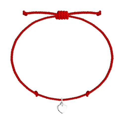 Браслет шнурок из серебра