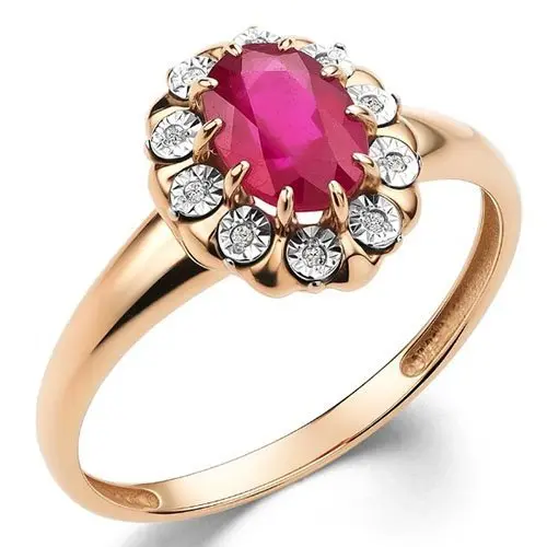 Кольцо декоративное из комбинированного золота