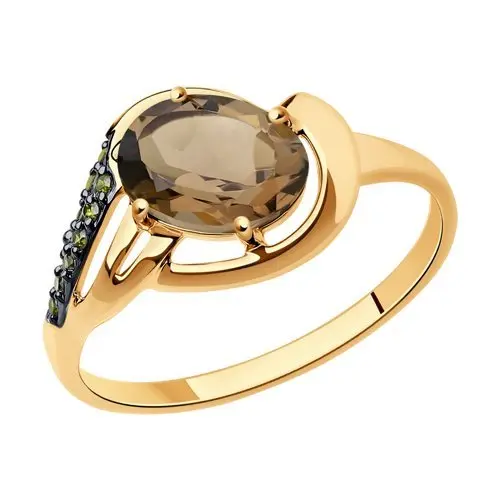 Кольцо декоративное из красного золота