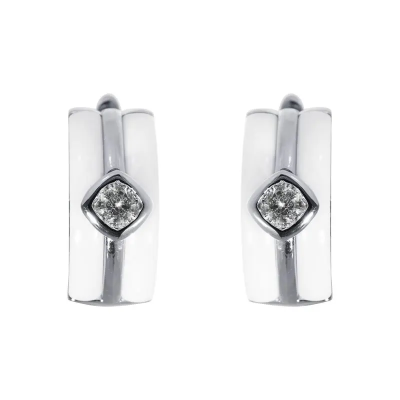 Серьги с английским замком из серебра