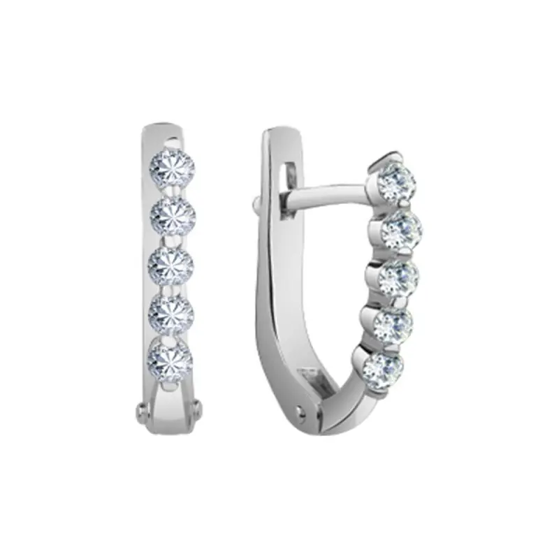 Серьги с английским замком из серебра