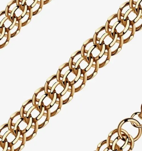 Браслет цепочный из красного золота