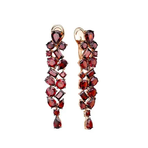 Серьги с английским замком из красного золота