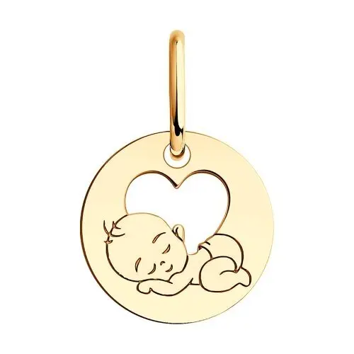 Подвеска декоративная из красного золота