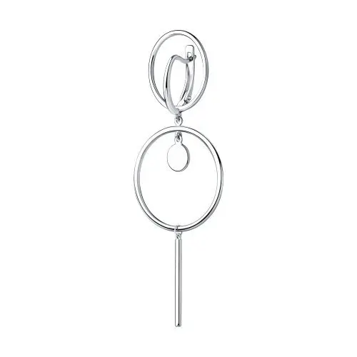 Серьги одиночные из серебра