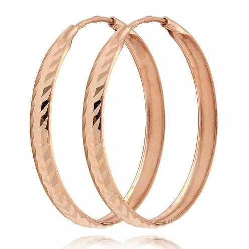 Серьги конго из красного золота