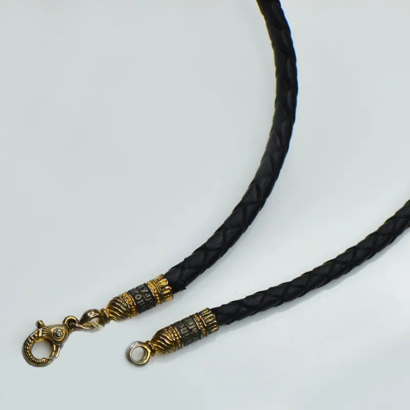 Цепь шнурок из позолоты