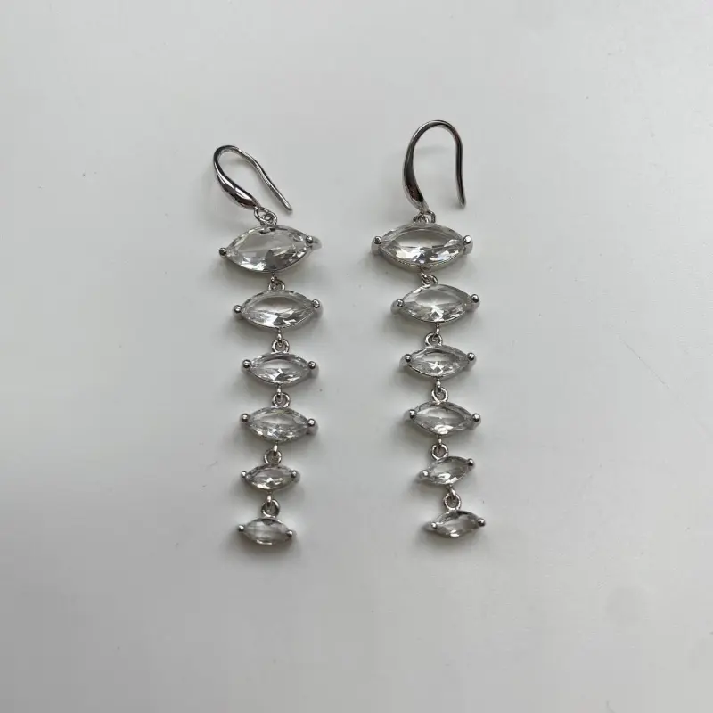 Серьги петельки из серебра