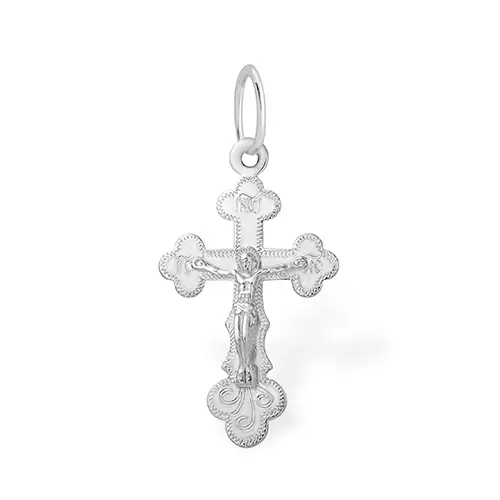 Подвеска крест из серебра