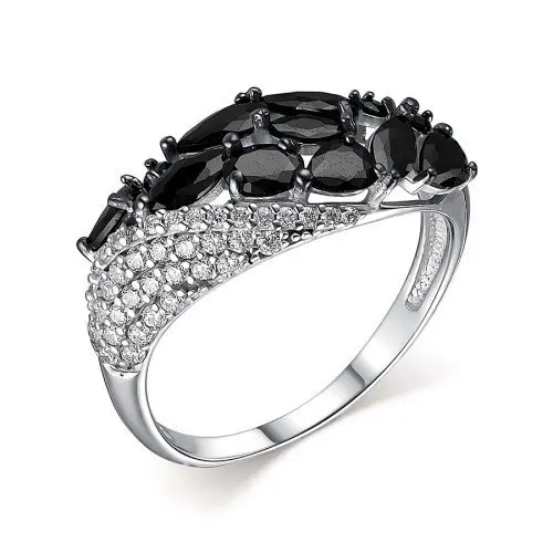 Кольцо декоративное из серебра вид 1