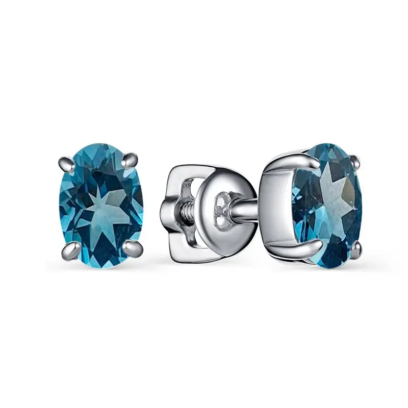 Серьги пуссеты из серебра