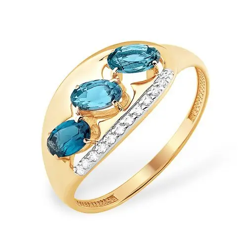 Кольцо декоративное из красного золота