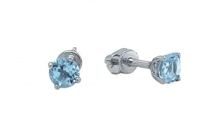 Серьги пуссеты из серебра