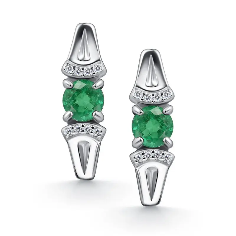 Серьги с английским замком из серебра