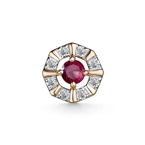 Подвеска бегунок из красного золота