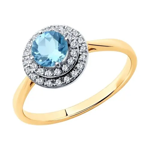 Кольцо декоративное из красного золота