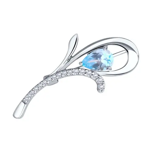 Брошь из серебра вид 1