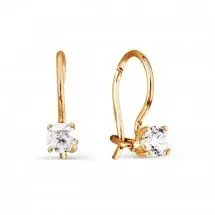 Серьги детские из красного золота