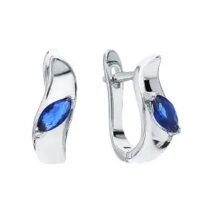 Серьги с английским замком из серебра