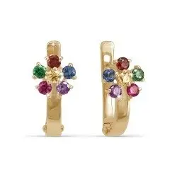 Серьги детские из красного золота