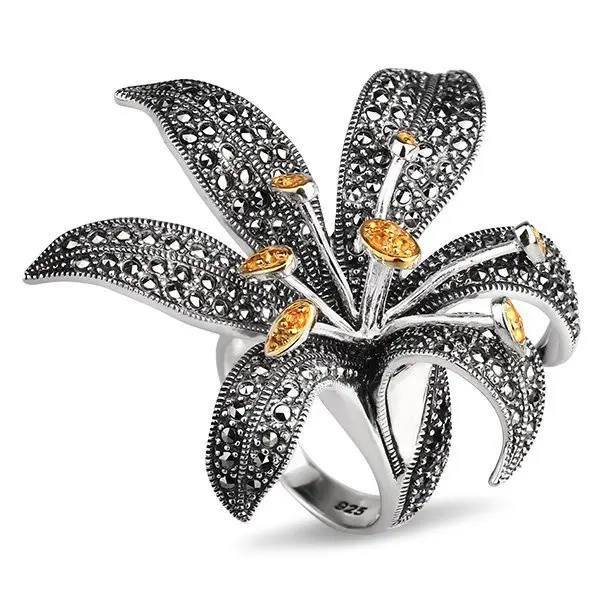 Кольцо декоративное из серебра