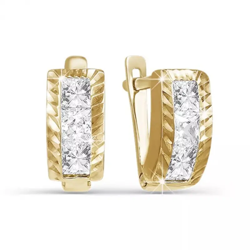 Серьги с английским замком из красного золота