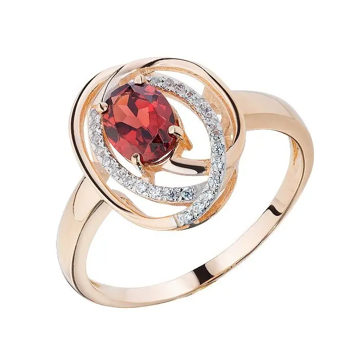 Кольцо декоративное из красного золота