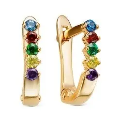 Серьги детские из красного золота