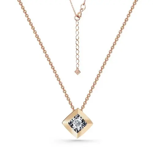 Цепь колье из комбинированного золота