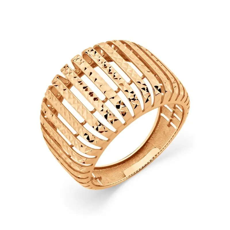 Кольцо декоративное из красного золота