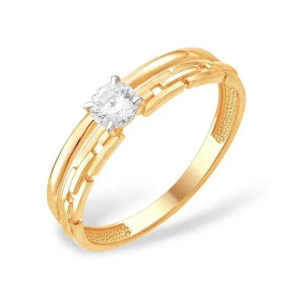 Кольцо декоративное из красного золота