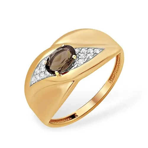 Кольцо декоративное из красного золота