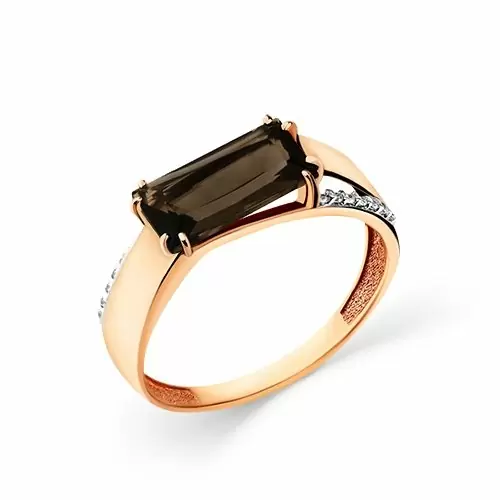Кольцо декоративное из красного золота